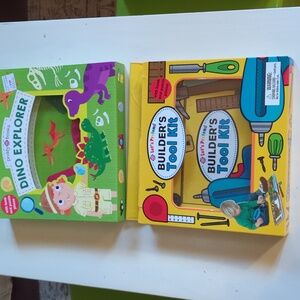 New Priddy Books Dino Explorer & Builder's Tool Kit Book and Puzzle
